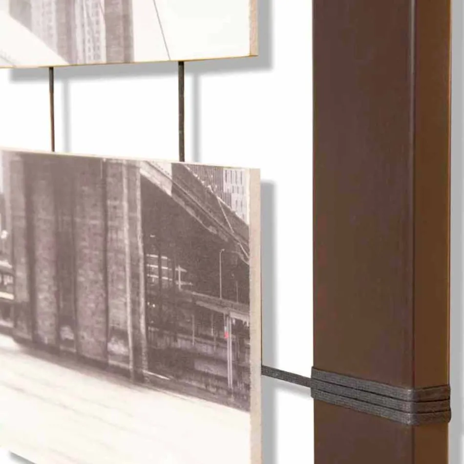 Cadre avec des panneaux suspendus de cordes décorés à la main Mark Viadurini