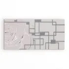 Peinture avec Rose et Formes Géométriques Fabriqué au Laser Made in Italy - Rin Viadurini