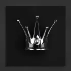 Tableau mural moderne en bois et résine Made in Italy - Corona Viadurini