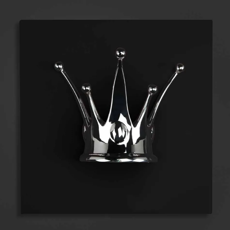 Tableau mural moderne en bois et résine Made in Italy - Corona Viadurini