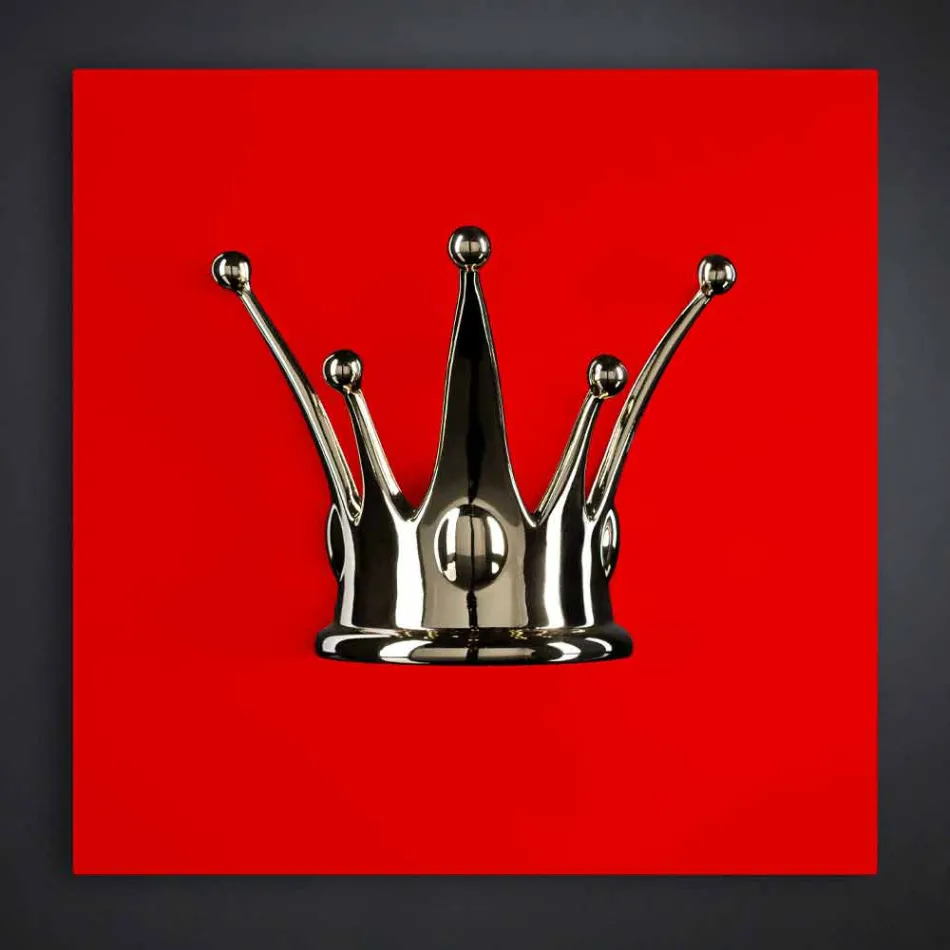 Tableau mural moderne en bois et résine Made in Italy - Corona Viadurini