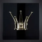 Tableau mural moderne en bois et résine Made in Italy - Corona Viadurini