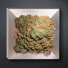 Tableau Mural Moderne en Métal et Fleurs Artificielles Made in Italy - Gonio Viadurini