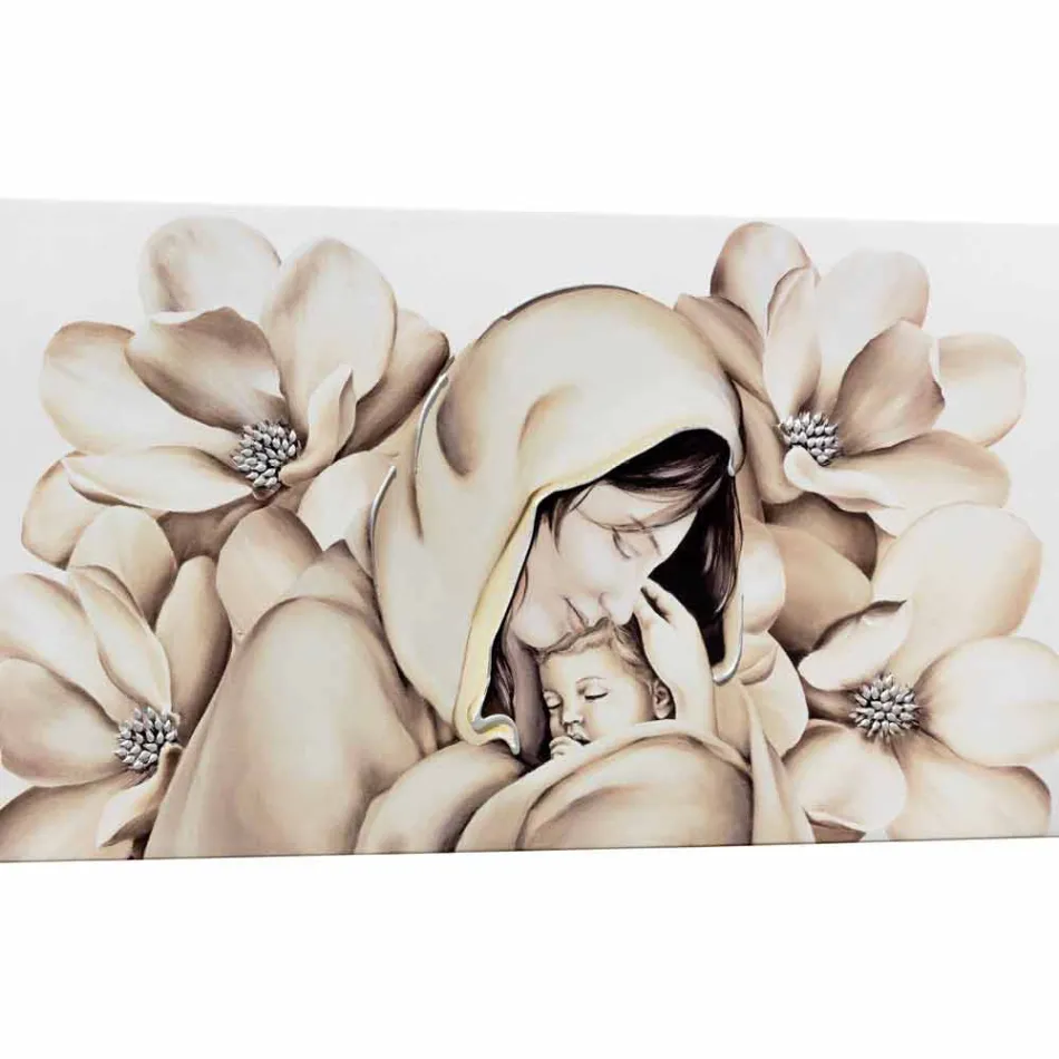 Panneau design moderne en relief sur toile fabriqué en Italie Sole Viadurini