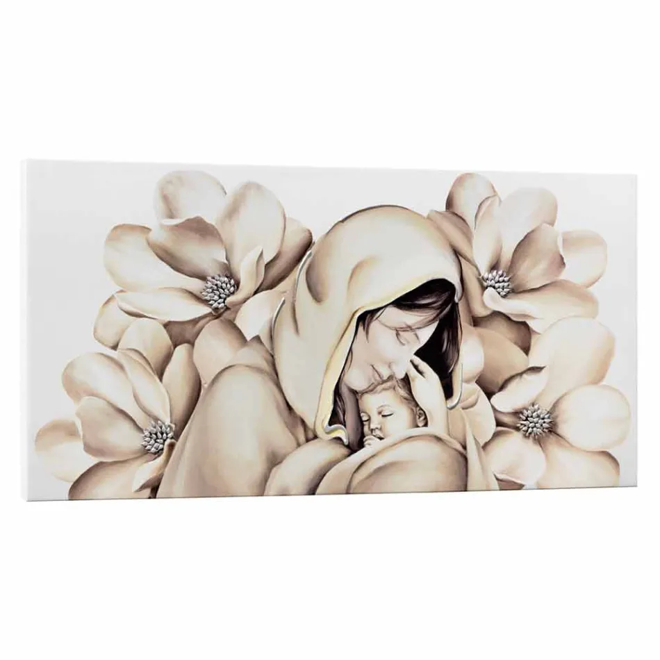 Panneau design moderne en relief sur toile fabriqué en Italie Sole Viadurini