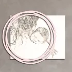 Tableau en bois avec impression de femme avec enfant fabriqué en Italie - Taiwan Viadurini