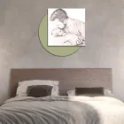 Image en bois avec impression d'un père embrassant son fils Fabriqué en Italie - Belgique Viadurini