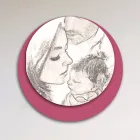 Image en bois avec impression d'une famille unie Fabriqué en Italie - Canada Viadurini