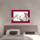 Tableau en bois avec impression d'un homme avec un enfant fabriqué en Italie - Kosovo Viadurini