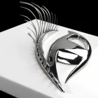 Cadre artisanal moderne en bois, acier et résine fabriqué en Italie - Eye Viadurini