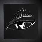 Cadre artisanal moderne en bois, acier et résine fabriqué en Italie - Eye Viadurini