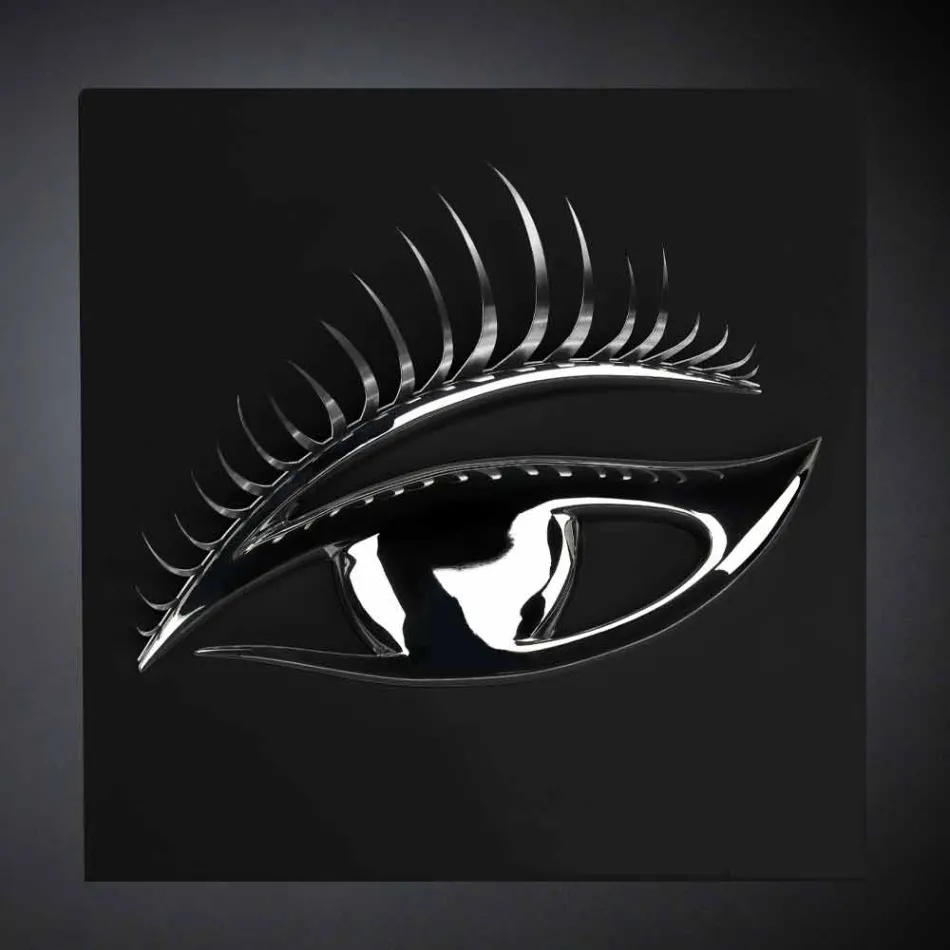 Cadre artisanal moderne en bois, acier et résine fabriqué en Italie - Eye Viadurini