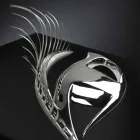 Cadre artisanal moderne en bois, acier et résine fabriqué en Italie - Eye Viadurini