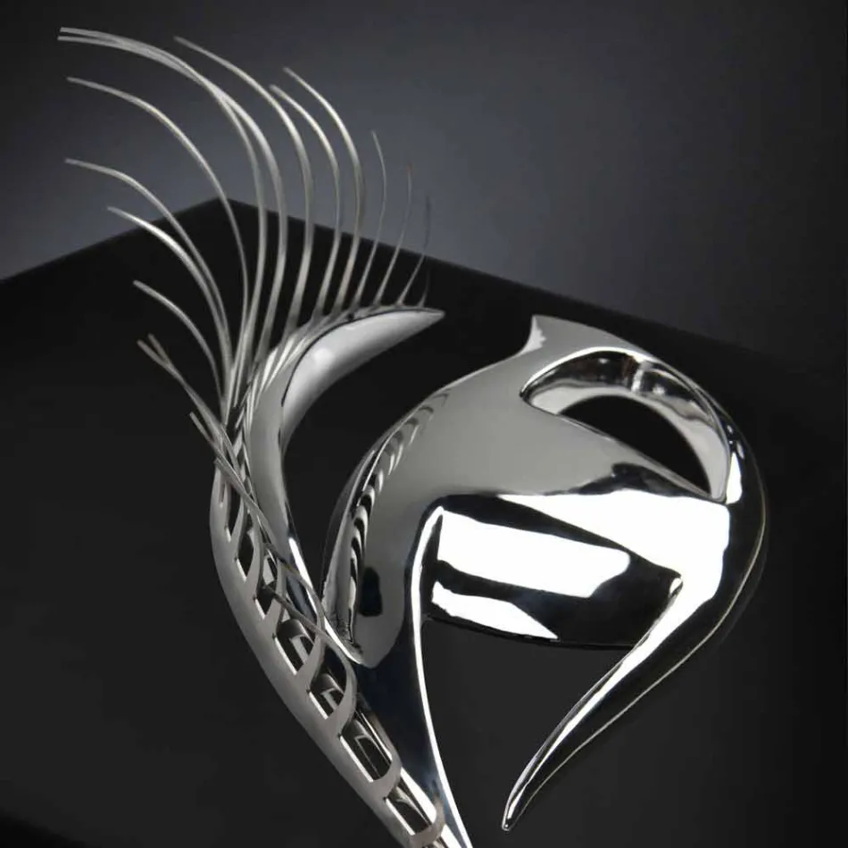 Cadre artisanal moderne en bois, acier et résine fabriqué en Italie - Eye Viadurini