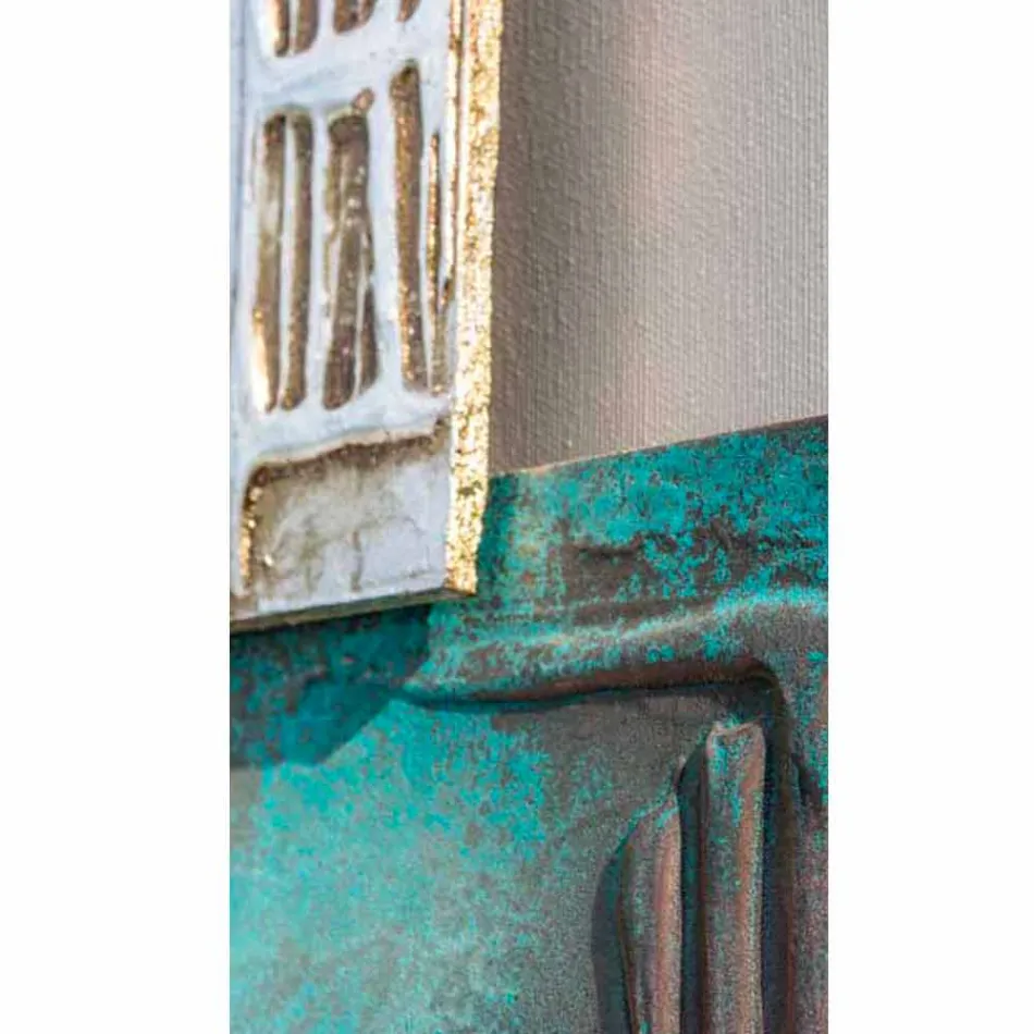 La peinture moderne avec de la toile de taupe et huit éléments de texture Andrew Viadurini