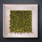 Tableau Mural Moderne en Métal et Fleurs Artificielles Made in Italy - Trimo Viadurini