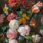 Tableau mural en verre moderne avec imprimé floral fabriqué en Italie - Ganza Viadurini