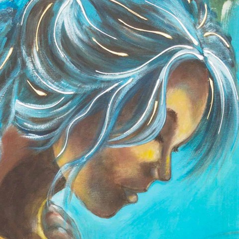 Tableau Moderne Decore A La Main Avec Details En Resine Sweet