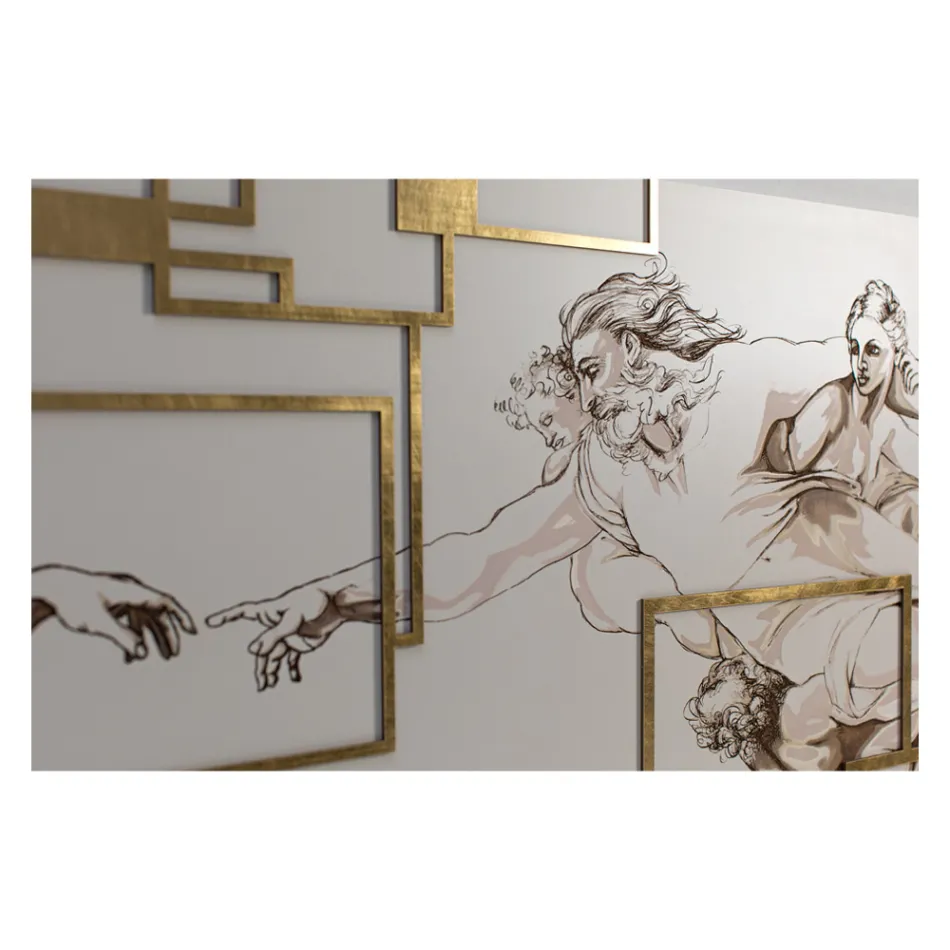 Image réalisée au laser qui représente la création Made in Italy - Pirucchio Viadurini