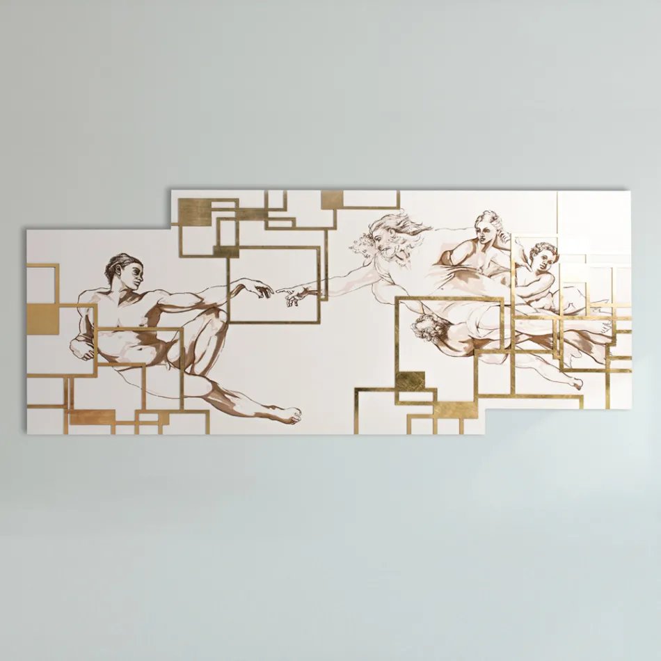 Image réalisée au laser qui représente la création Made in Italy - Pirucchio Viadurini