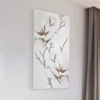 Tableau réalisé au laser avec une fleur de magnolia Made in Italy - Misaki Viadurini