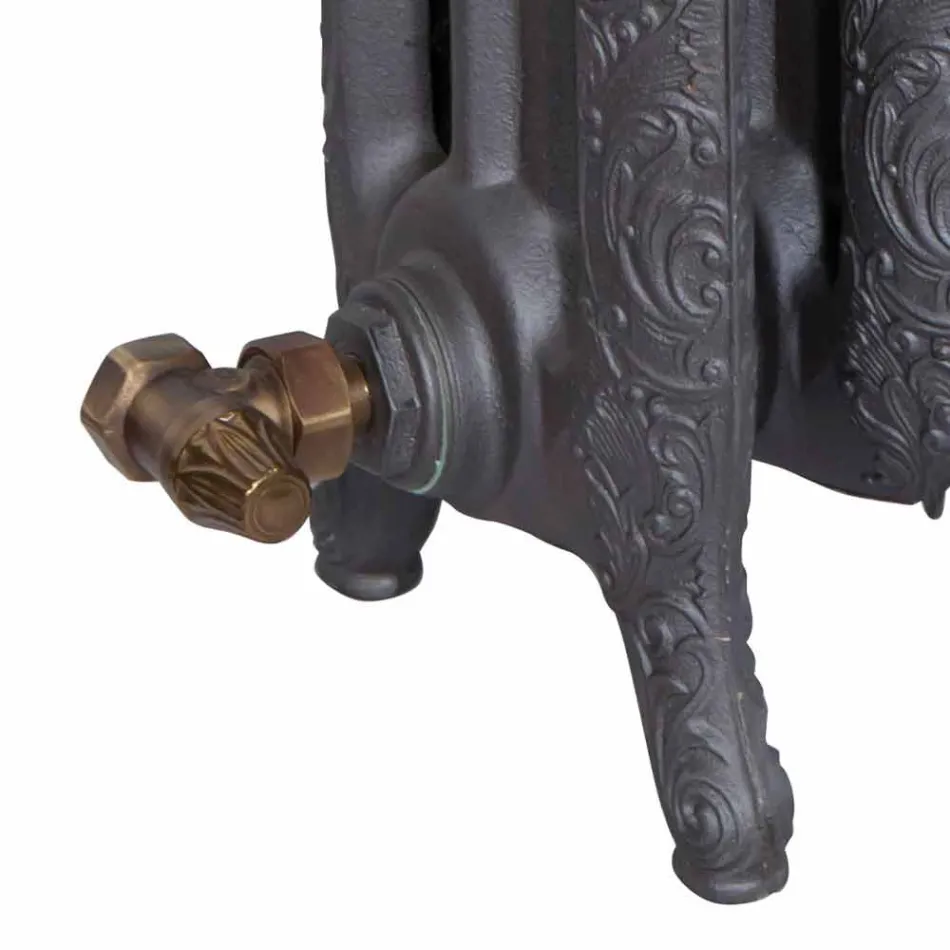 Radiateur design 7 éléments décorés en fonte du sol jusqu'à 1062 W - Baroque Viadurini