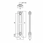 Radiateur design 7 éléments décorés en fonte du sol jusqu'à 1062 W - Baroque Viadurini