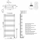 Radiateur électrique de conception murale verticale moderne jusqu'à 700 watts - étagère Viadurini