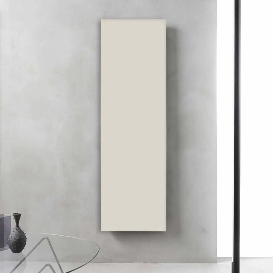 Radiateur électrique vertical en acier de conception minimale gris ardoise 700 W - Glace Viadurini