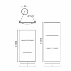 Radiateur hydraulique vertical de conception moderne en acier jusqu'à 850 W - Coupe Viadurini
