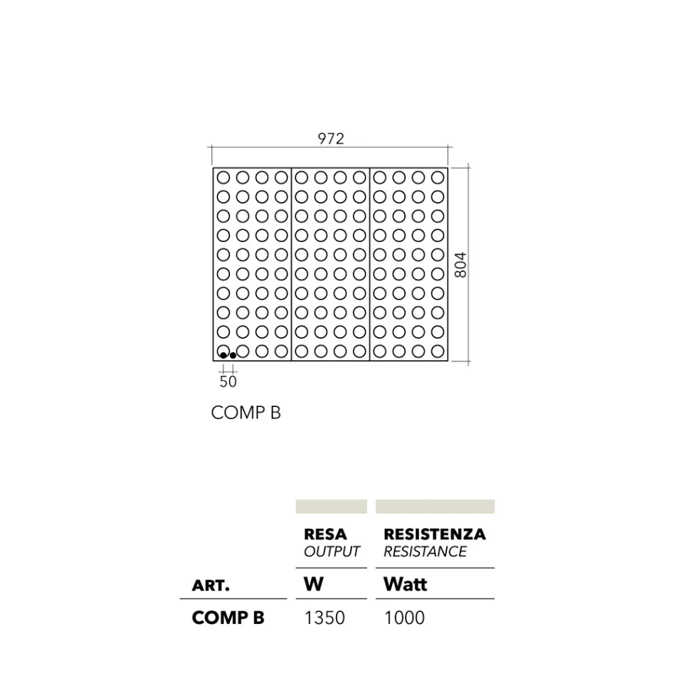 Radiateur électrique LEGO au design moderne en brique en aluminium et cuivre par Scirocco H Viadurini