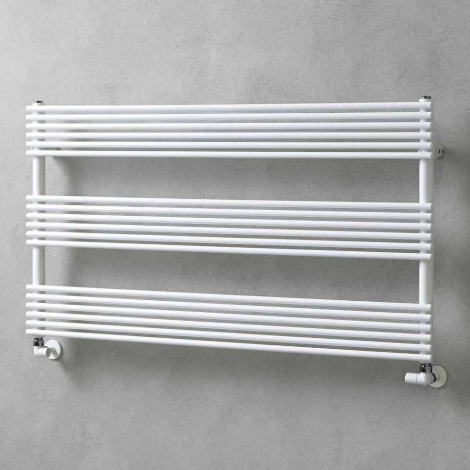 Chauffe-serviettes à radiateur horizontal en acier 750 W - Nibbio Viadurini