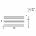 Chauffe-serviettes à radiateur horizontal en acier 750 W - Nibbio Viadurini