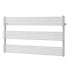Chauffe-serviettes à radiateur horizontal en acier 750 W - Nibbio Viadurini