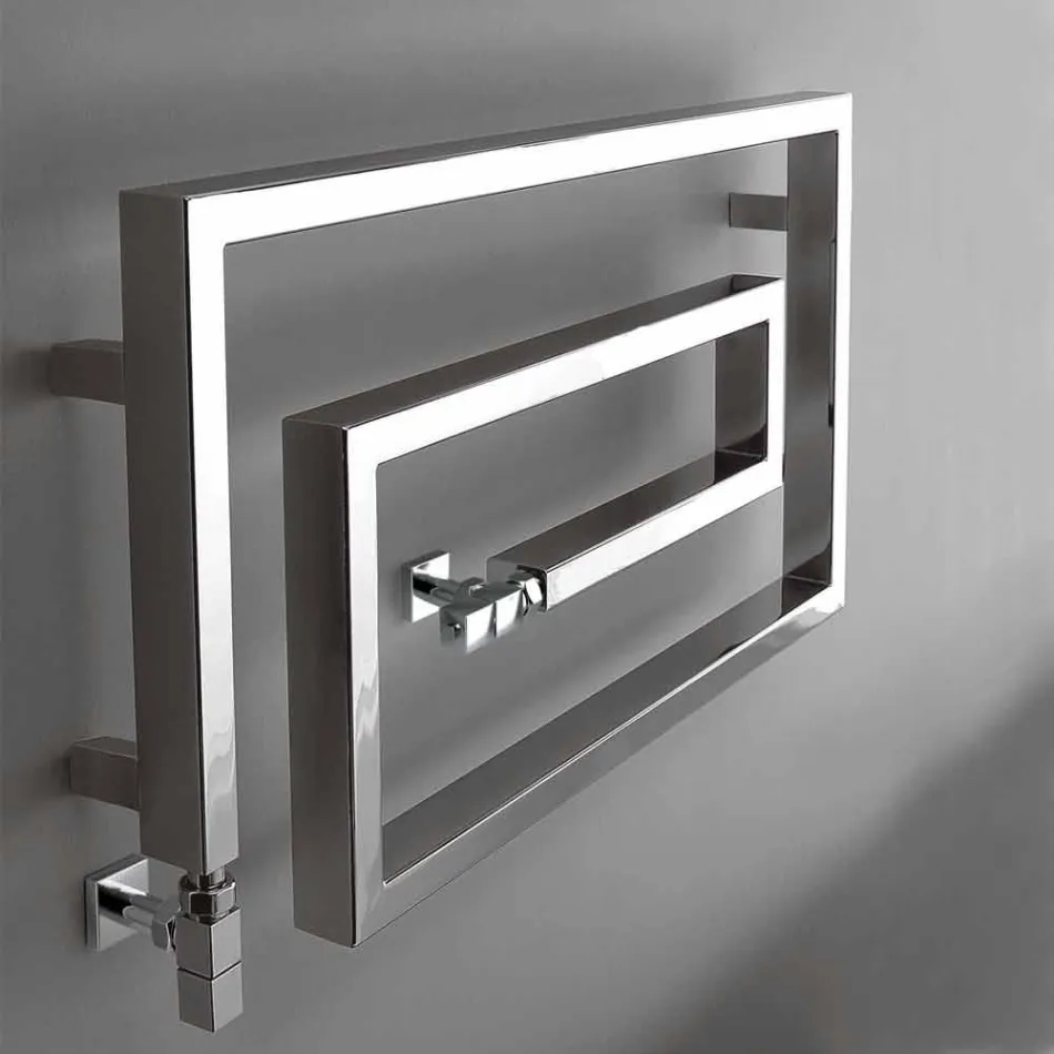 Refroidisseur chrome hydraulique sèche-serviettes serpent Scirocco H, Design Viadurini