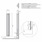Radiateur mural en aluminium de conception de radiateur hydraulique 250 watts - Stilus Viadurini