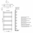Radiateur mural vertical de conception moderne jusqu'à 530 watts - étagère Viadurini