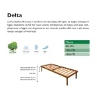 Sommier simple entièrement en bois de hêtre biologique Delta 80x190 cm - Delta Viadurini