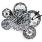 Rosenthal Versace Barocco 4 Assiettes Plates Diamètre 17 cm en Porcelaine - Barocco Viadurini
