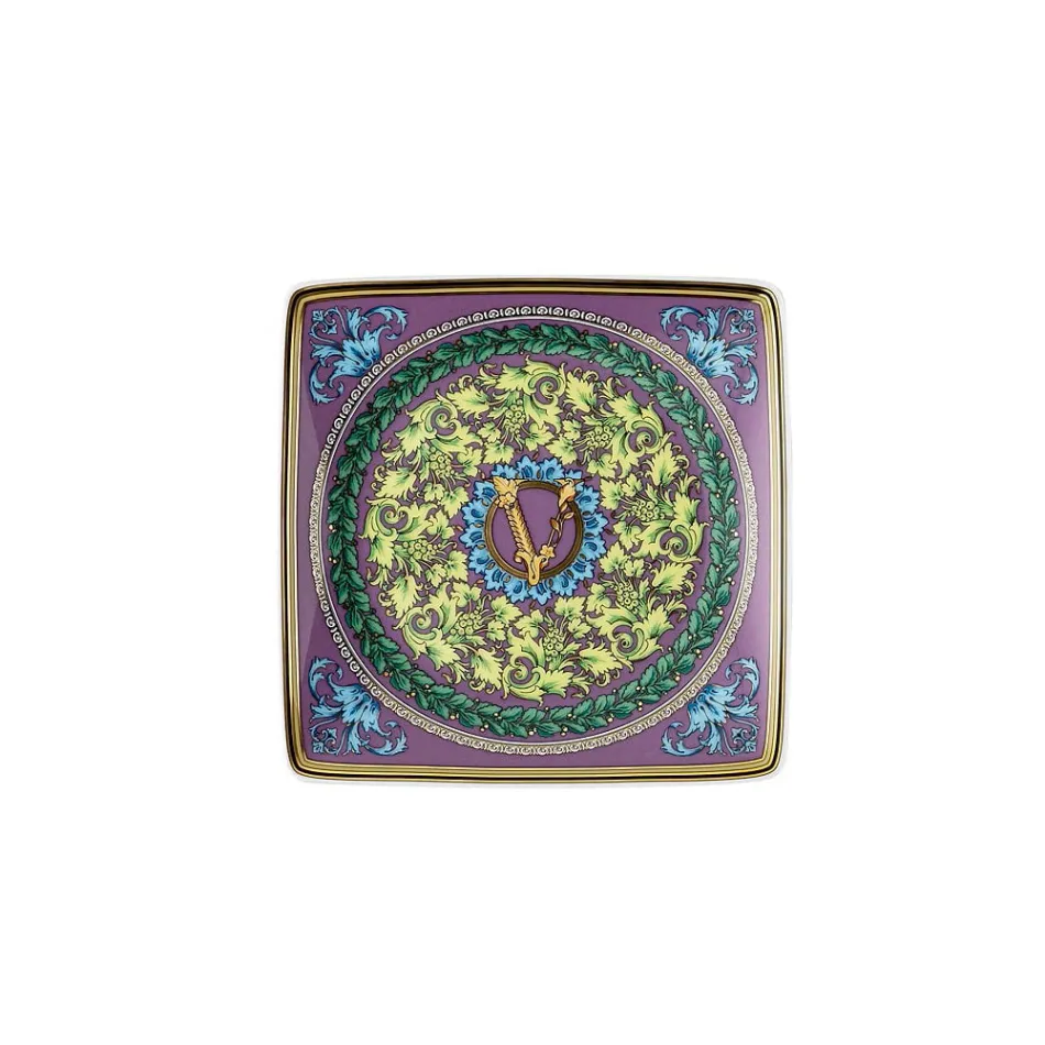 Rosenthal Versace Barocco Mosaic 6 bols plats carrés en porcelaine - Mosaic Viadurini