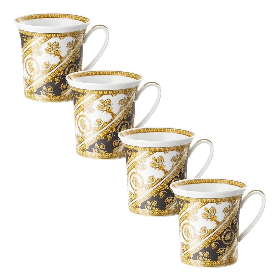 Rosenthal Versace I Love Baroque 4 verres avec anse en porcelaine - Baroque Viadurini