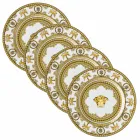 Rosenthal Versace I Love Baroque 4 Assiettes Plates Diamètre 18 cm - Baroque Viadurini