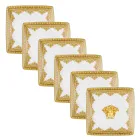 Rosenthal Versace I Love Baroque 6 coupelles plates carrées en porcelaine - Baroque Viadurini