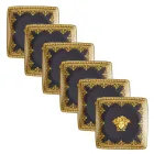 Rosenthal Versace I Love Baroque 6 coupelles plates carrées en porcelaine - Baroque Viadurini