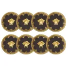 Rosenthal Versace I Love Baroque 8 Assiettes Diamètre 10 cm en Porcelaine - Baroque Viadurini
