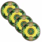Rosenthal Versace Jungle Animalier 4 Assiettes Plates Diamètre 17 cm - Animalier Viadurini