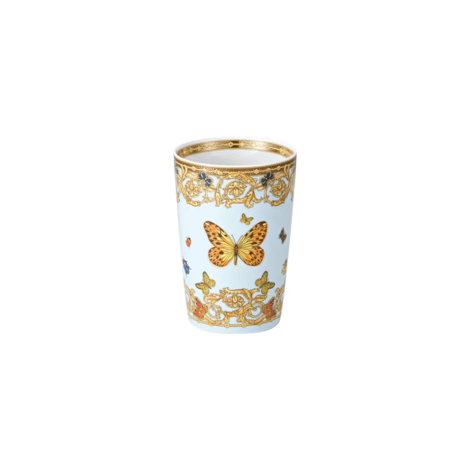 Verres sans anse Rosenthal Versace Le Jardin 4 avec éléments naturels - Medusa Viadurini