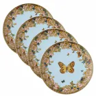 Rosenthal Versace Le Jardin 4 Assiettes Plates Diamètre 17 cm en Porcelaine - Jardin Viadurini