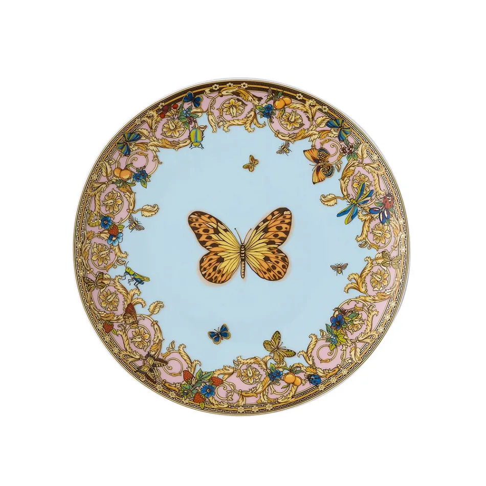 Rosenthal Versace Le Jardin 4 Assiettes Plates Diamètre 17 cm en Porcelaine - Jardin Viadurini