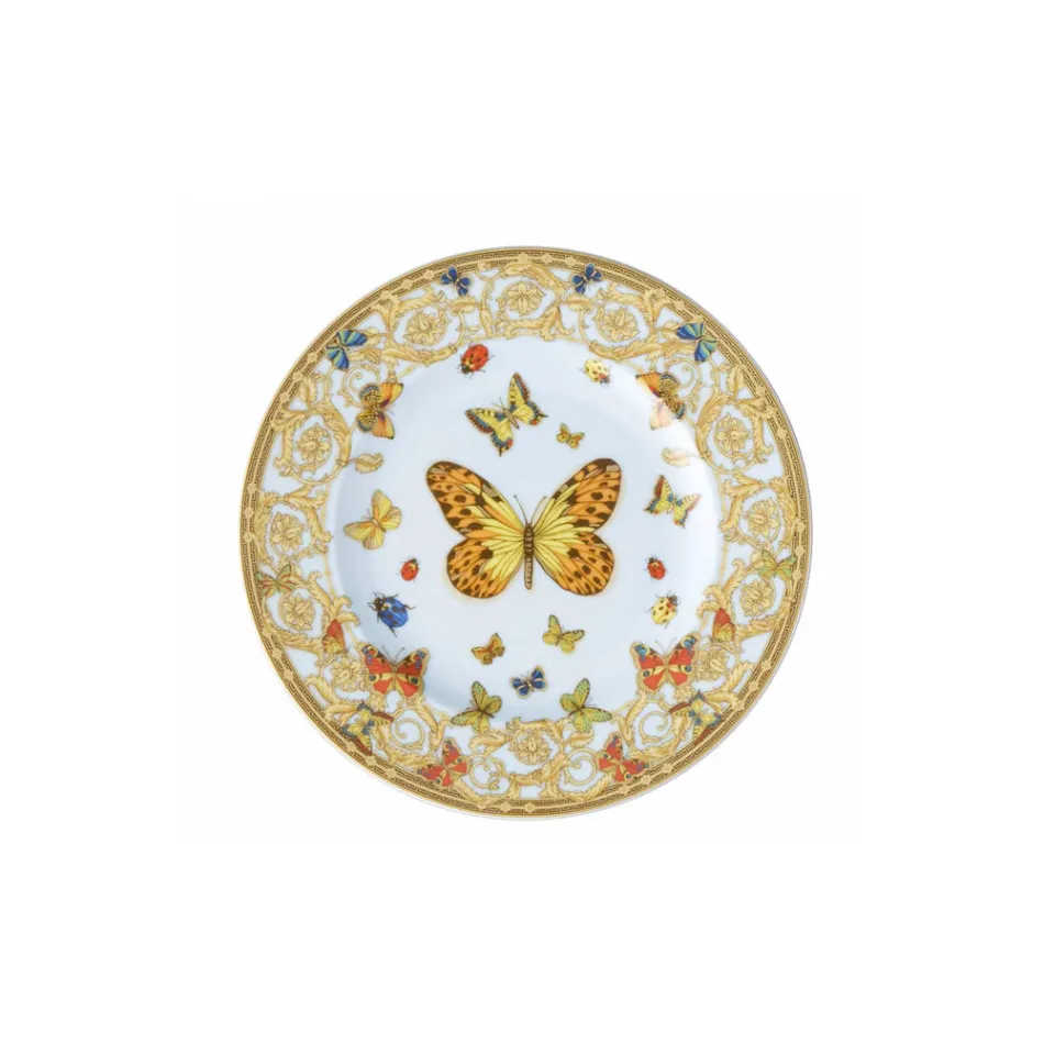 Rosenthal Versace Le Jardin 4 Assiettes Plates Diamètre 18 cm en Porcelaine - Jardin Viadurini